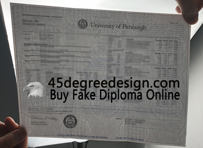 University of Pittsburgh transcript, 匹兹堡大学水印成绩单 University of Pittsburgh transcript, 匹兹堡大学水印成绩单