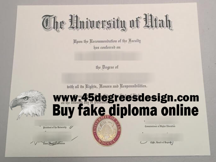  University of Utah diploma, University of Utah degree
