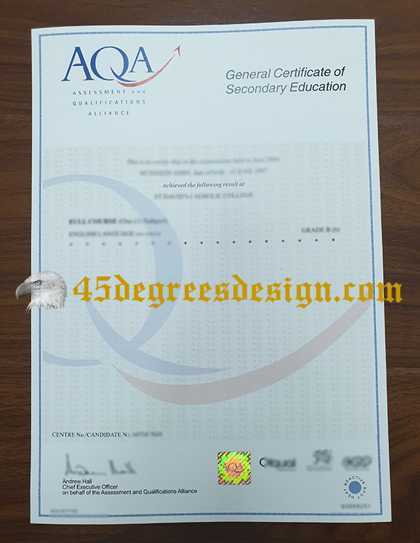 AQA GCSE certificate, Buy fake diploma 