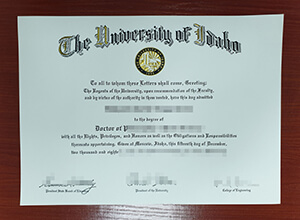 University of Idaho diploma