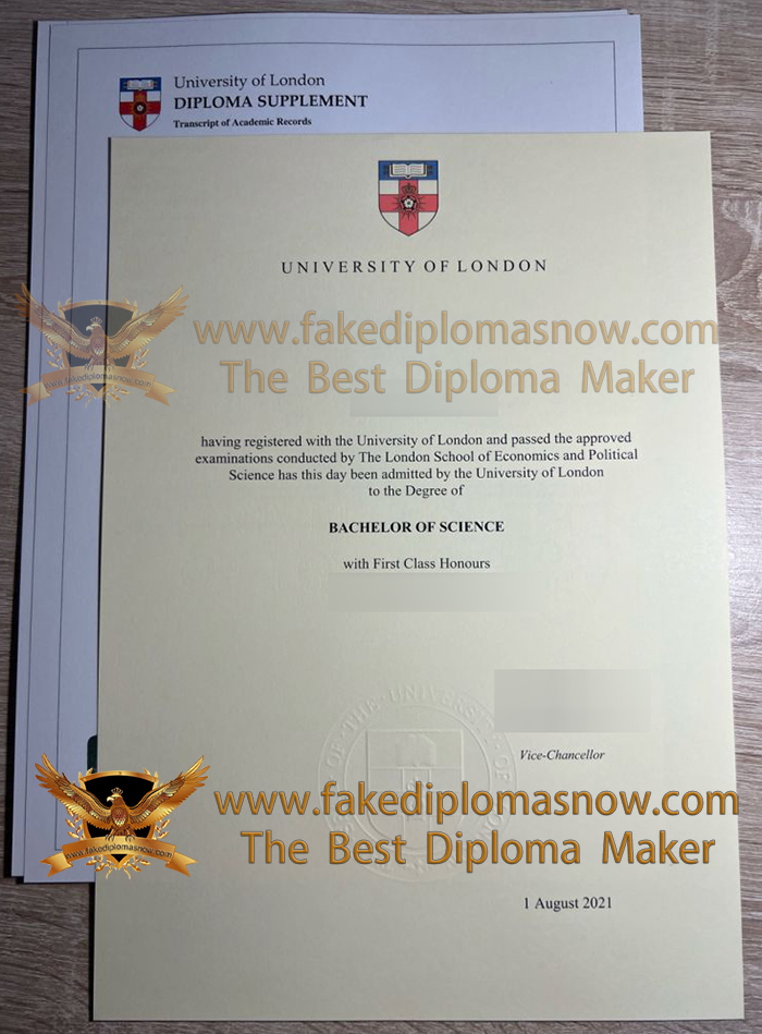 University of London Bachelor of Science degree and transcript University of London Bachelor of Science degree and transcript