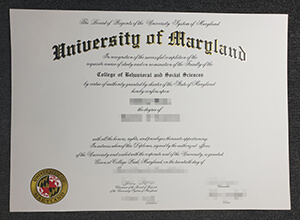 University of Maryland, College Park diploma