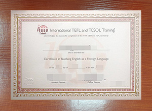 TEFL / TESOL qualification certificate sample, buy fake TEFL certificate
