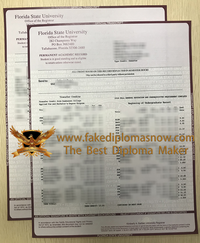FSU transcript FSU transcript