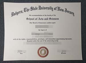 Rutgers University diploma