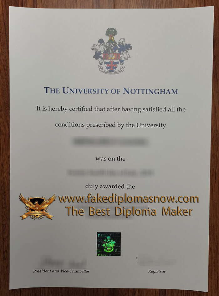 University of Nottingham degree 
