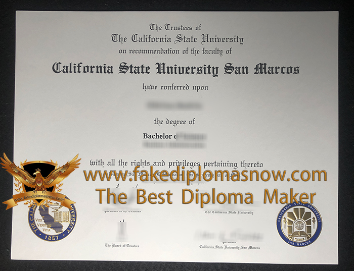 CSUSM Degree certificate 2023
