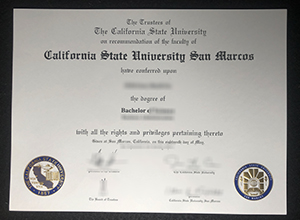 CSUSM Degree certificate