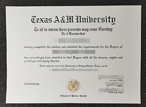 Texas A&M University diploma
