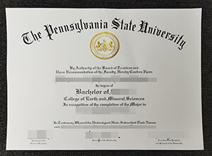 Pennsylvania State University diploma