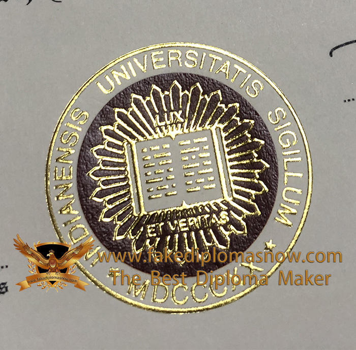Indiana University Diploma Embossed Stamp