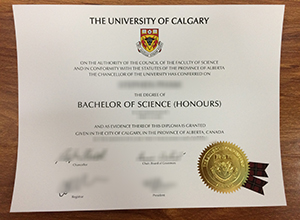 University of Calgary degree certificate
