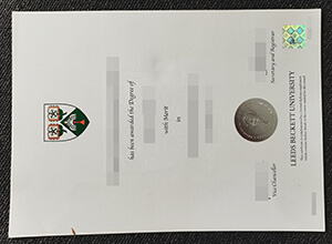 Leeds Beckett University diploma