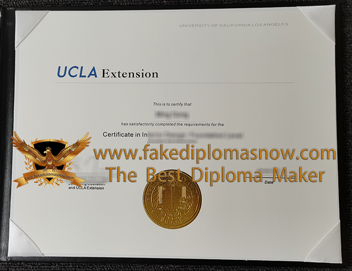 UCLA extension Certificate sample