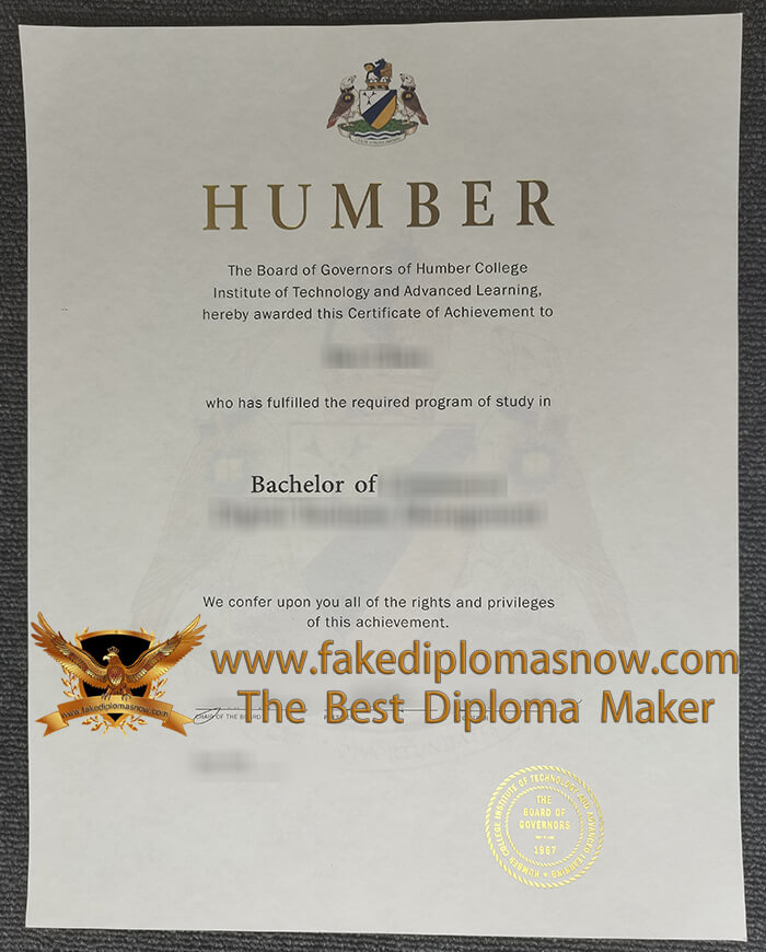 Humber College diploma, buy a diploma in Canada
