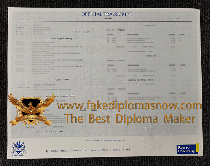 Ryerson University transcript Ryerson University transcript
