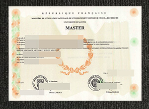 University of Nantes diploma