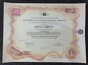 Selling a fake UNIMIB diploma from Italy here, Università degli Studi di Milano-Bicocca degree sample