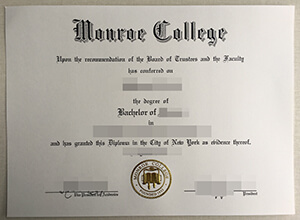 How to buy a fake Monroe College degree from New York ?