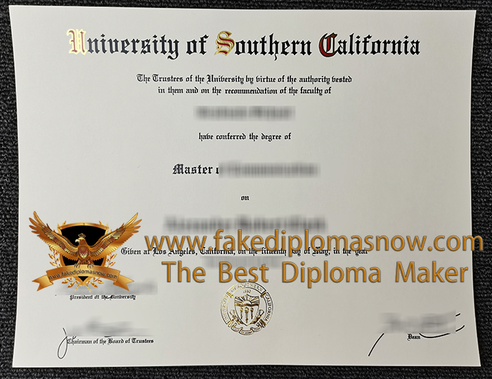 University of Southern California  diploma 
