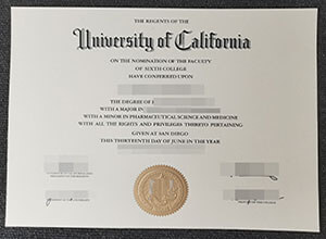  University of California San Diego Diploma