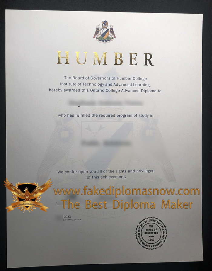 Humber College Advanced diploma