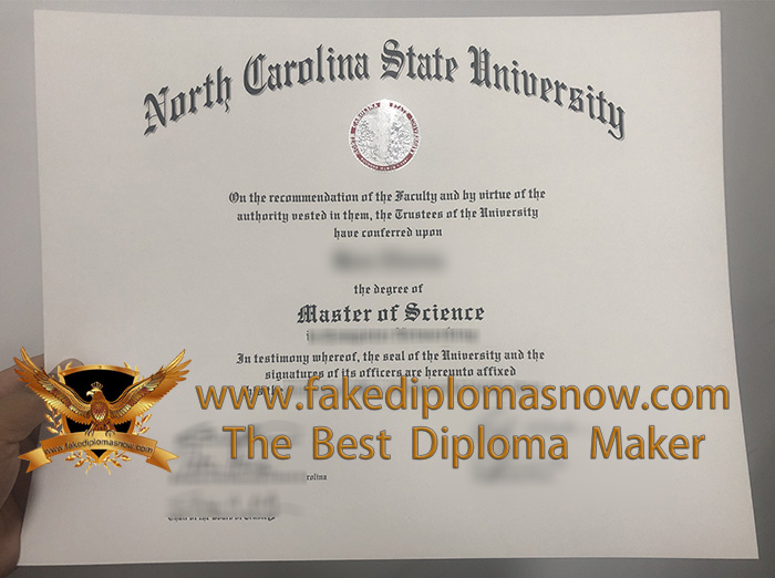 NCSU degree, NCSU master of science diploma 