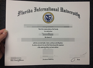 Florida International University Fake Diploma Sample， Buy FIU degree