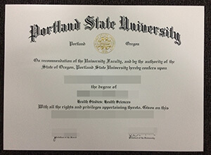 Portland State University diploma