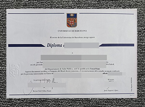 University of Barcelona diploma