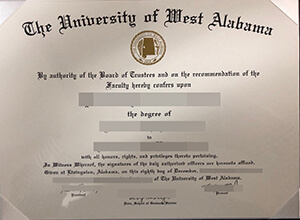 University of West Alabama diploma