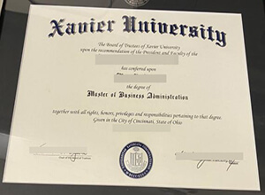 Xavier University diploma