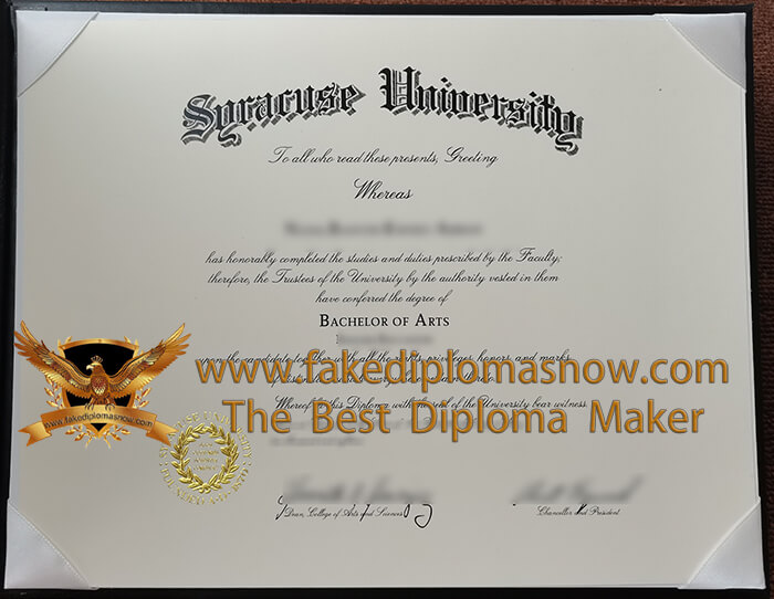 Syracuse University diploma