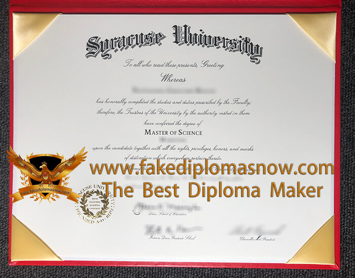 Syracuse University master diploma