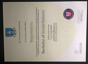 University of Sheffield degree certificate