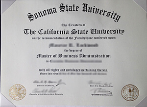 Sonoma State University diploma