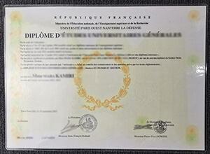 Université Paris Nanterre diploma