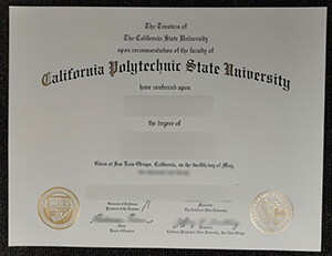 Copy a fake California Polytechnic State University diploma, buy fake Cal Poly degree from USA