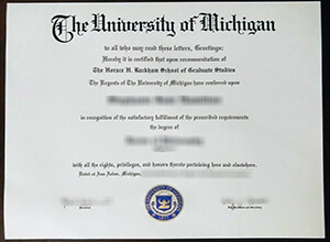 University of Michigan diploma