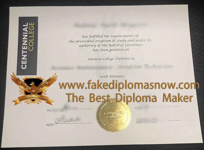 Centennial College diploma