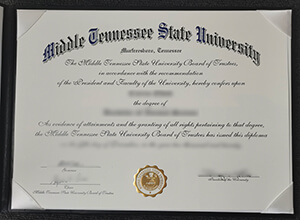 Middle Tennessee State University diploma