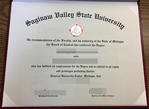 Saginaw Valley State University diploma