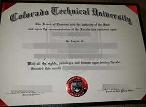 Colorado Technical University diploma