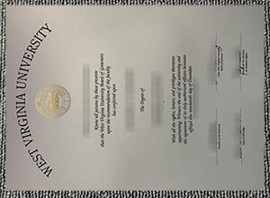 West Virginia University diploma