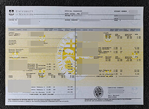 University of Manitoba transcript