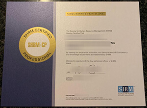 SHRM certificate