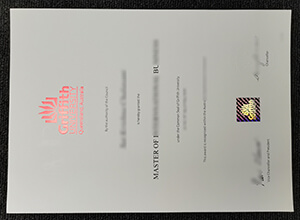 Griffith University degree certificate