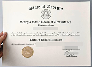 GEORGIA STATE BOARD OF ACCOUNTANCY CPA certificate,