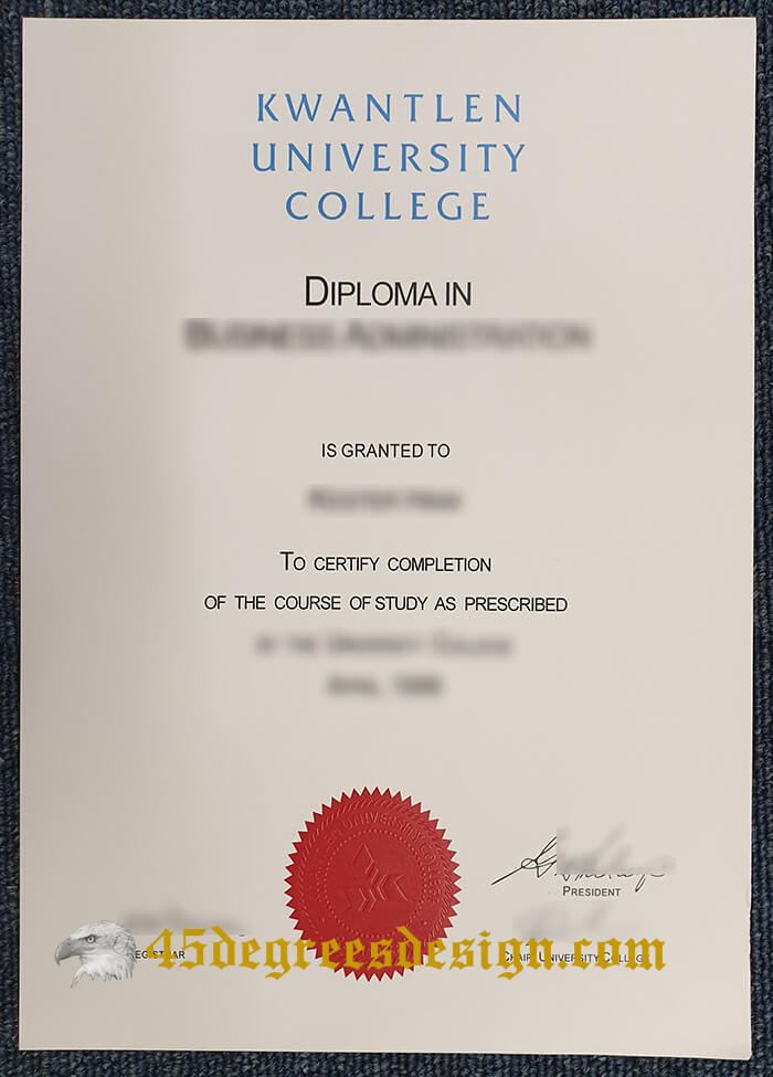 Kwantlen University College diploma