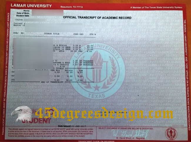 Lamar University transcript Lamar University transcript